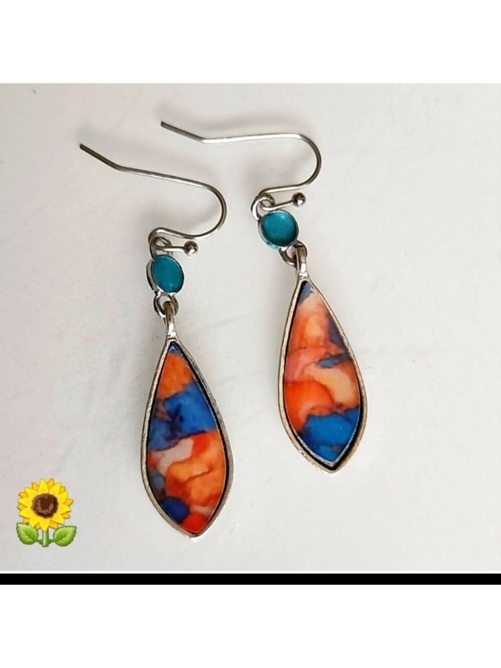 BOHO Earrings Watercolor Design DROP EARRING EP